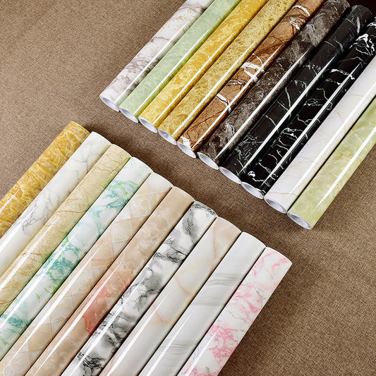 USA Local Imitation Marble Pattern Waterproof And High Temperature Resistant Kitchen Furniture Renovation Wallpaper