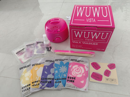 US Local Waxing Kit WUWUVISTA 23 Items Hair Removal Wax Kit With Wax Warmer Waxing Beads For Face, Brazilian, Full Body, Bikini, Sensitiive Skin  Skin Suitable For Plugs Of American, European Specification