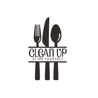 US Local English Proverbs Wall Stickers Kitchen Knife And Fork Creative Stickers