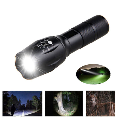 US Local Portable Mini Flashlight LED ZOOM Torch Hunting Zoomable Flashlight Torch Light