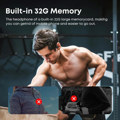 US Local IPX8 Waterproof Headphones, Swimming-specific Bluetooth Headphones, Sports Wireless Earbuds With 32G TF Card, Stereo Bone Conduction Headphones