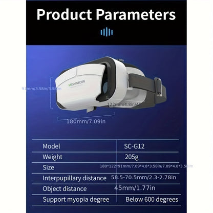 US Local VR SHINECON G05A 3D VR Glasses Headset Virtual Reality Glasses For 4.7-6.0 Inches Android IOS Smart Phones Games 360 HD Movies