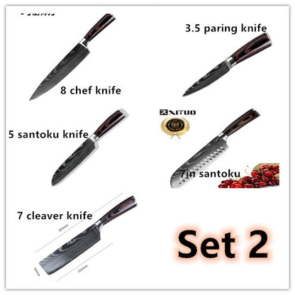 US Local Carpenter's Special Set 6-piece Set 8-piece Set Knife Chef Knife Kitchen Knife Cooking