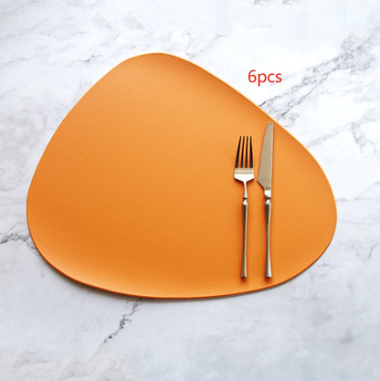 PU leather solid color placemat