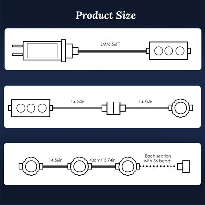 US Local 101FT Length Permanent Outdoor Lights With 72Pcs RGB Beads IP67 Waterproof Smart Eave Light For Halloween Christmas Daily House Lighting Works With Alexa Google Assistant