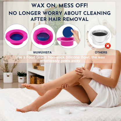 US Local Waxing Kit WUWUVISTA 23 Items Hair Removal Wax Kit With Wax Warmer Waxing Beads For Face, Brazilian, Full Body, Bikini, Sensitiive Skin  Skin Suitable For Plugs Of American, European Specification