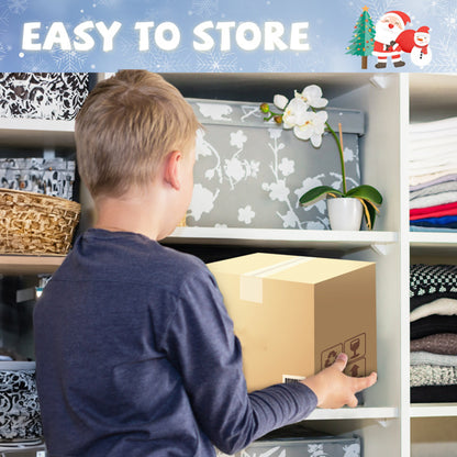 US Local 4ft Window Santa Claus Wreath, 5 LED Lights, Bundle Pocket Christmas Inflatable Decoration