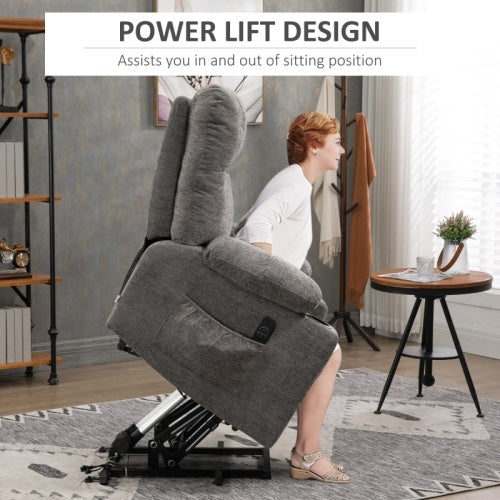 UK Local HOMCOM Electric Riser And Recliner Chair For Elderly, Power Lift Recliner Chair With Remote Control