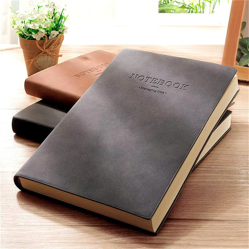 US Local Diary - Hardcover Faux Leather Daily Newspaper, A Hardcover Faux Leather Diary Used To Record Daily Life.