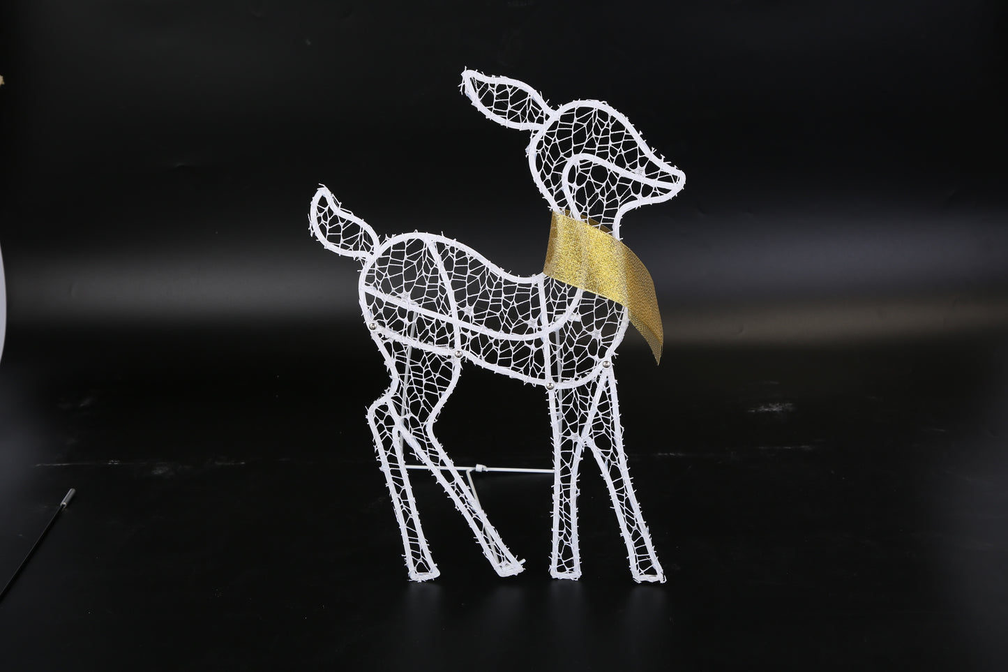 US Local 3 Sets Of Reindeer Family Lighted 2D Christmas Deer Decoration Warm Yellow Light 3 Lighting Modes Buck Doe Fawn Indoor Outdoor Christmas Decoration