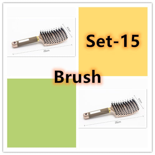 US Local Hairbrush Anti Klit Brushy Haarborstel Women Detangler Hair Brush Bristle Nylon Scalp Massage  Teaser Hair Brush Comb