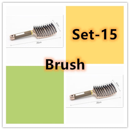 US Local Hairbrush Anti Klit Brushy Haarborstel Women Detangler Hair Brush Bristle Nylon Scalp Massage  Teaser Hair Brush Comb