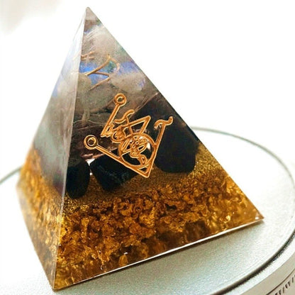 US Local Strengthen wealth help tower business natural crystal 4-5cm energy Orgone pyramid decoration craft resin gift