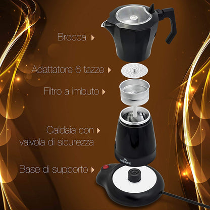 Electric Moka Pot Coffee Machine Electric Automatic With Insulation Moka Pot