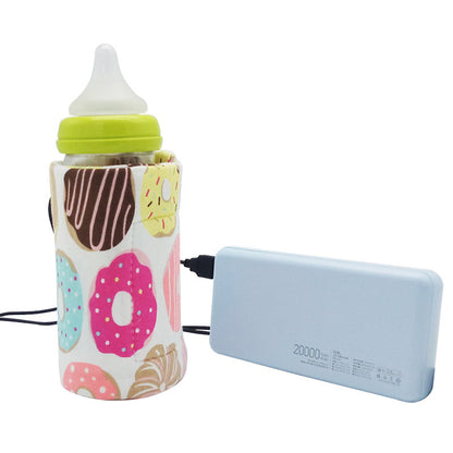 US Local USB Milk Water Warmer Travel Stroller Insulated Bag Portable Baby Nursing Bottle Heater Cover Baby Food Warmer Bottle Warmer