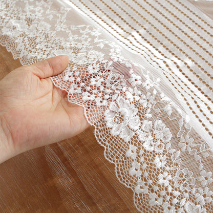 Embroidered Mesh Lace Lace Table Runner