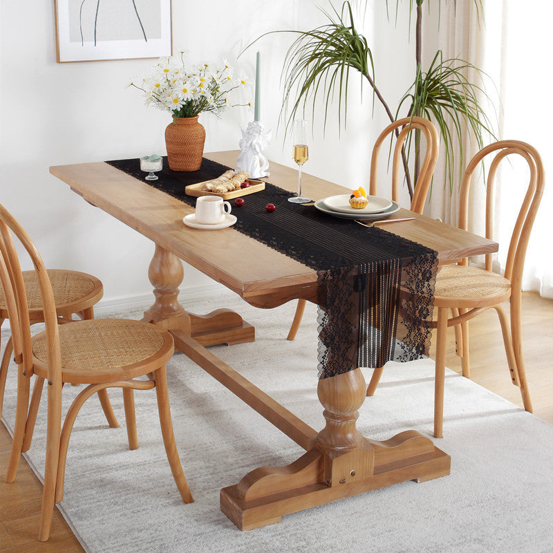 Embroidered Mesh Lace Lace Table Runner