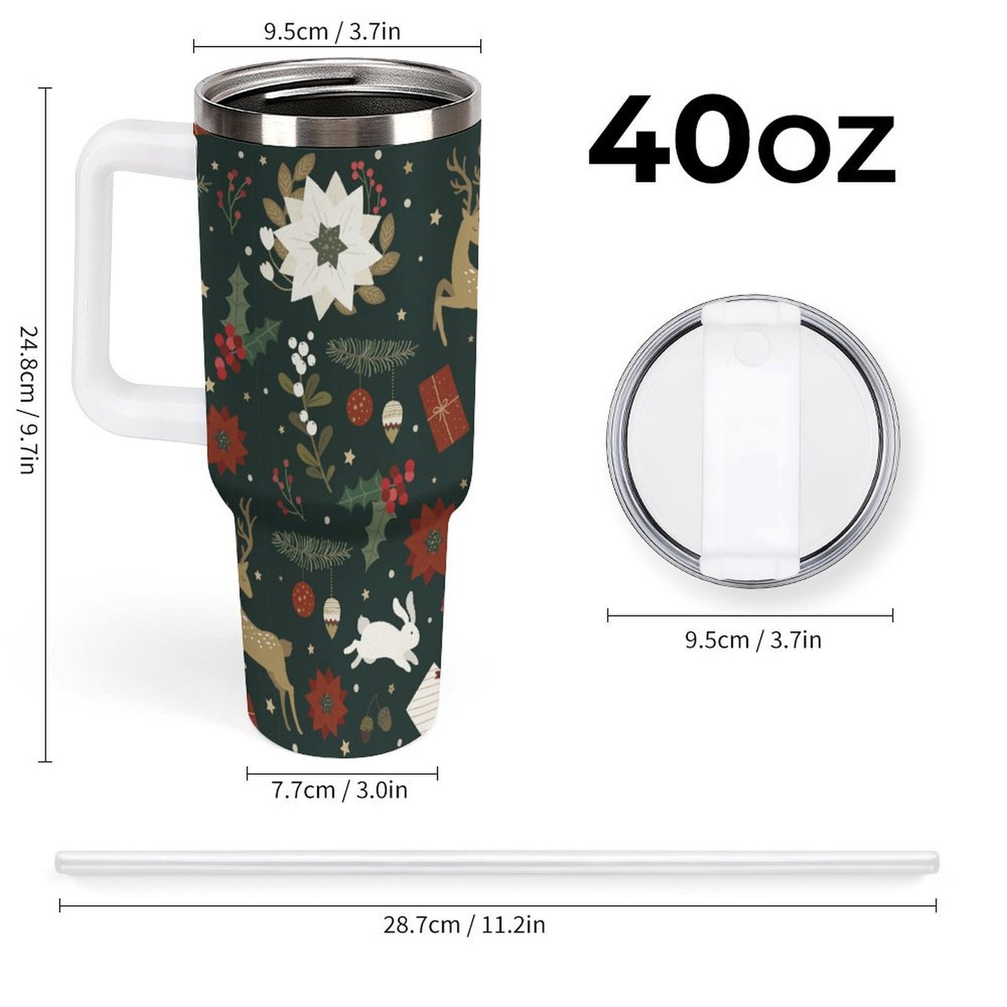PHDT00180 POD US Local Tumbler 40 oz Large Capacity Car Cup Christmas