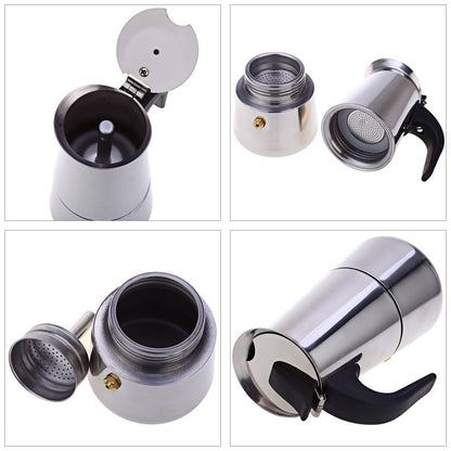 Stainless Steel Coffee Pot Mocha Espresso Latte Percolator