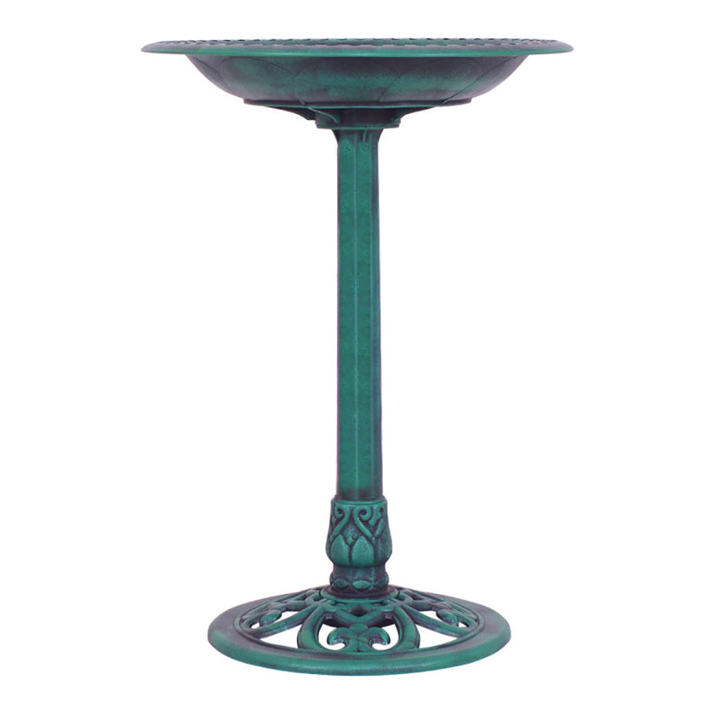 US Local Outdoor Garden Green Pedestal Bird Bath Feeder