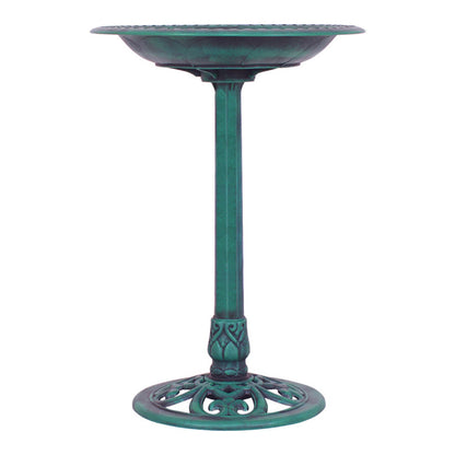 US Local Outdoor Garden Green Pedestal Bird Bath Feeder
