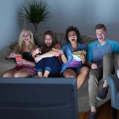 US Local Bag Chair Coverit Was Only A Cover, Not A Full Bean Bag Chair Cushion,Big Round Soft Fluffy PV Velvet Sofa Bed Cover, Living Room Furniture,  Lazy Sofa Bed Cover,5ft Black