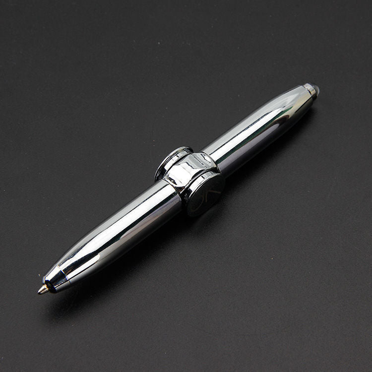 Multifunctional decompression finger gyro student ballpoint pen