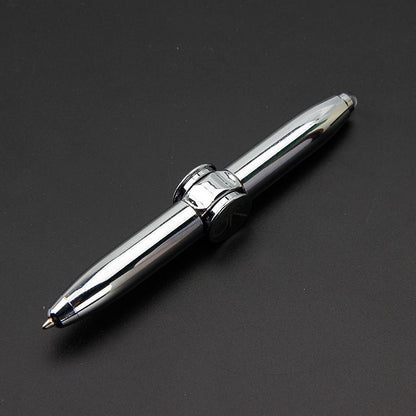 Multifunctional decompression finger gyro student ballpoint pen