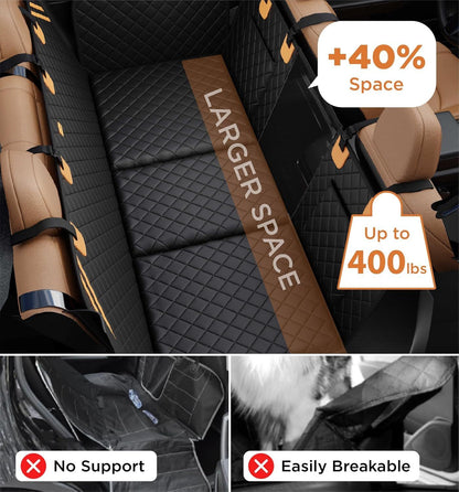 US Local Made4Pets Pet Dog Car Back Seat Cover Back Seat Extension Pad Can Bear 400 Pounds Waterproof And Non-slip Dog Car Hammock Eight-layer Hard Bottom With PE Foam Easy To Install And Clean