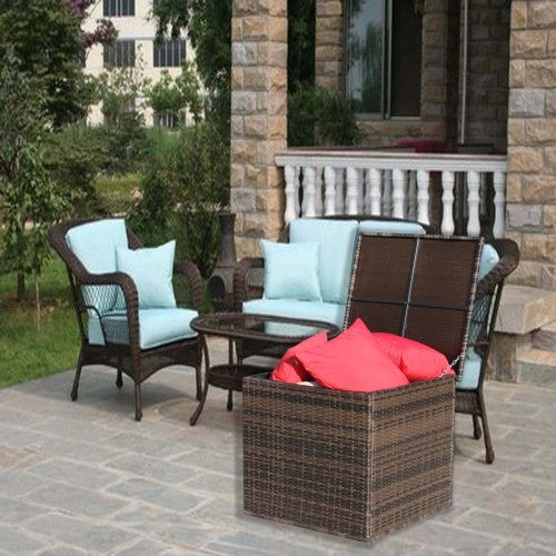USA Local Wicker Patio Furniture Storage Box