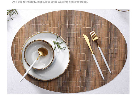 Teslin bamboo pattern western placemat