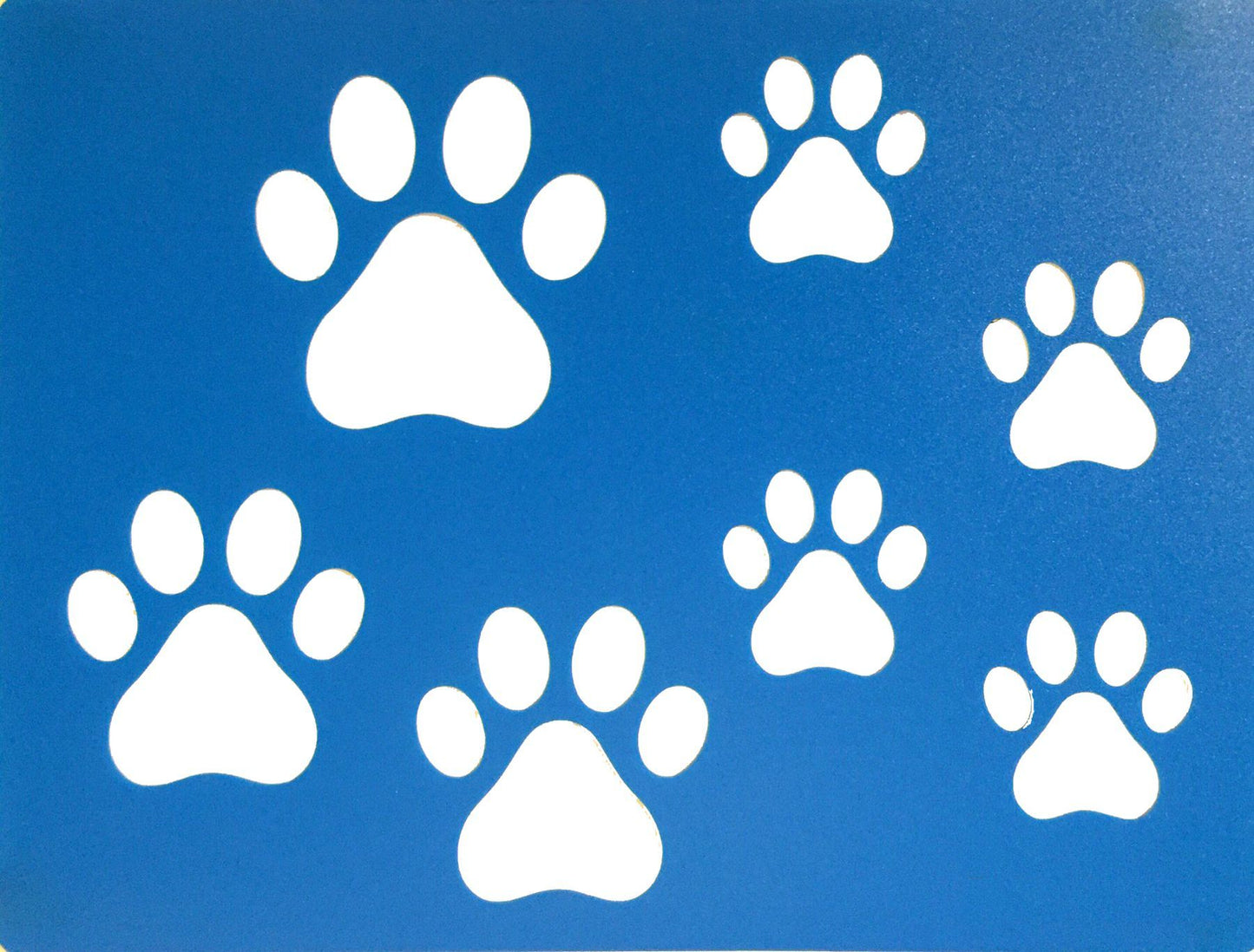 US Local Two Counts Dog Paw Cat Paw Print Stencils Sheet Template, Various Paw Print Sizes,