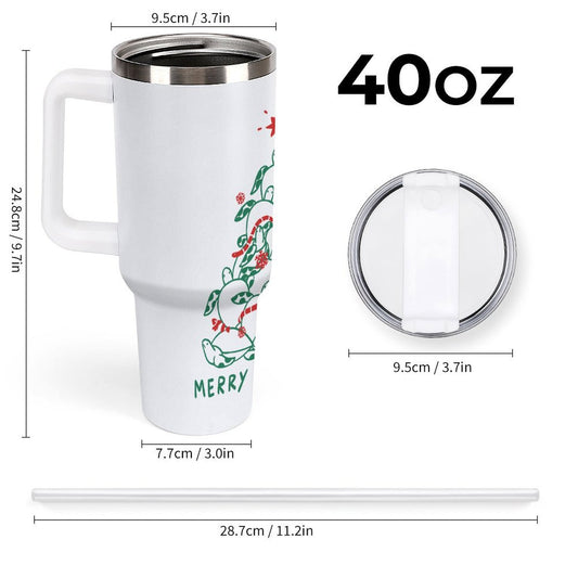 POD US Local Tumbler 40 oz Large Capacity Car Cup Merry Christmas Tree Sea Turtles