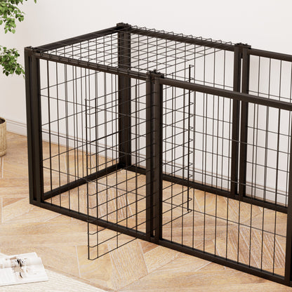 US Local Dog Cage 47.2 Inches, Suitable For Small And Medium-sized Dogs, With A Top Dog Fence, Pet Cage, Indoor, Black. 47.2 Inches Long X 22 Inches Wide X 24 Inches High.