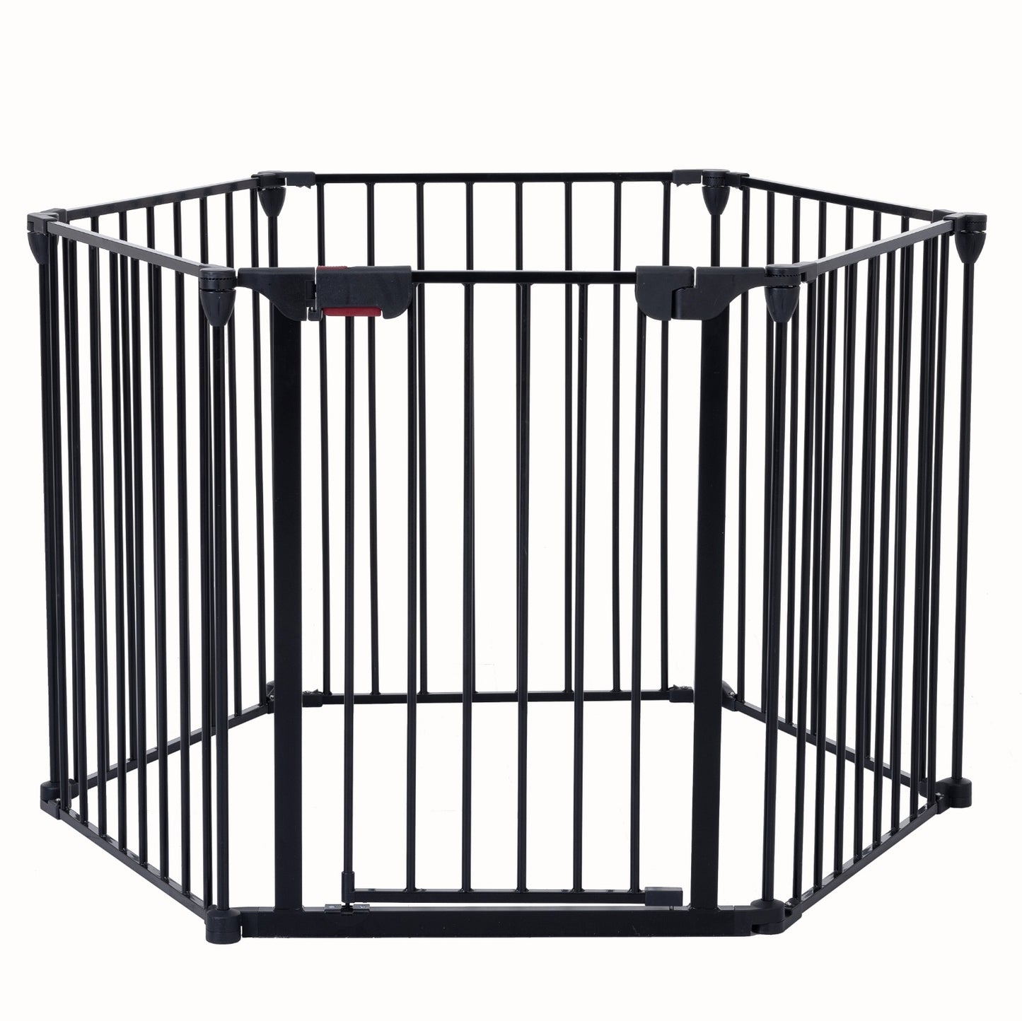 US Local 150 Adjustable Safety Gate 6 Panels Play Yard Metal Doorways Fireplace Fence Christmas Tree Fence G