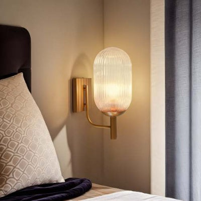 US Local Dewdrop Wall Lamp - Bronze And Clear