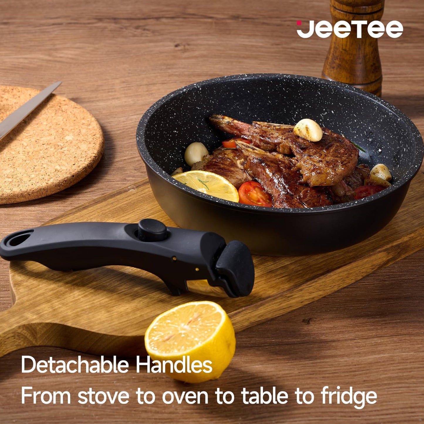 Six-piece Detachable Handle Pot Set
