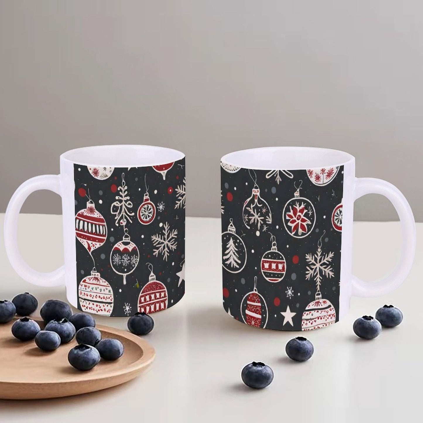 POD US Local White mug with full print, Christmas, Lights 0098