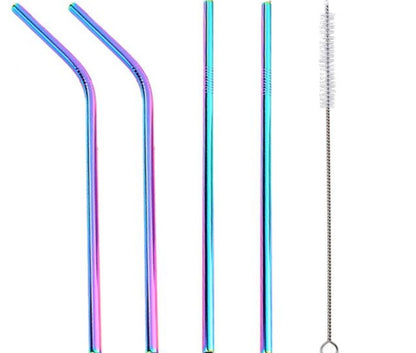 US Local Colourful Reusable Stainless Steel Straws