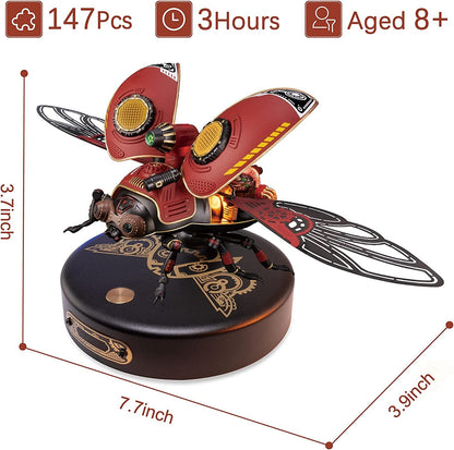 US Local Robotime Rokr Scout Beetle Metal 3D Puzzles Games Punk Style Gift For Birthday Easy Assembly Mechanical Design DIY Toys - MI02