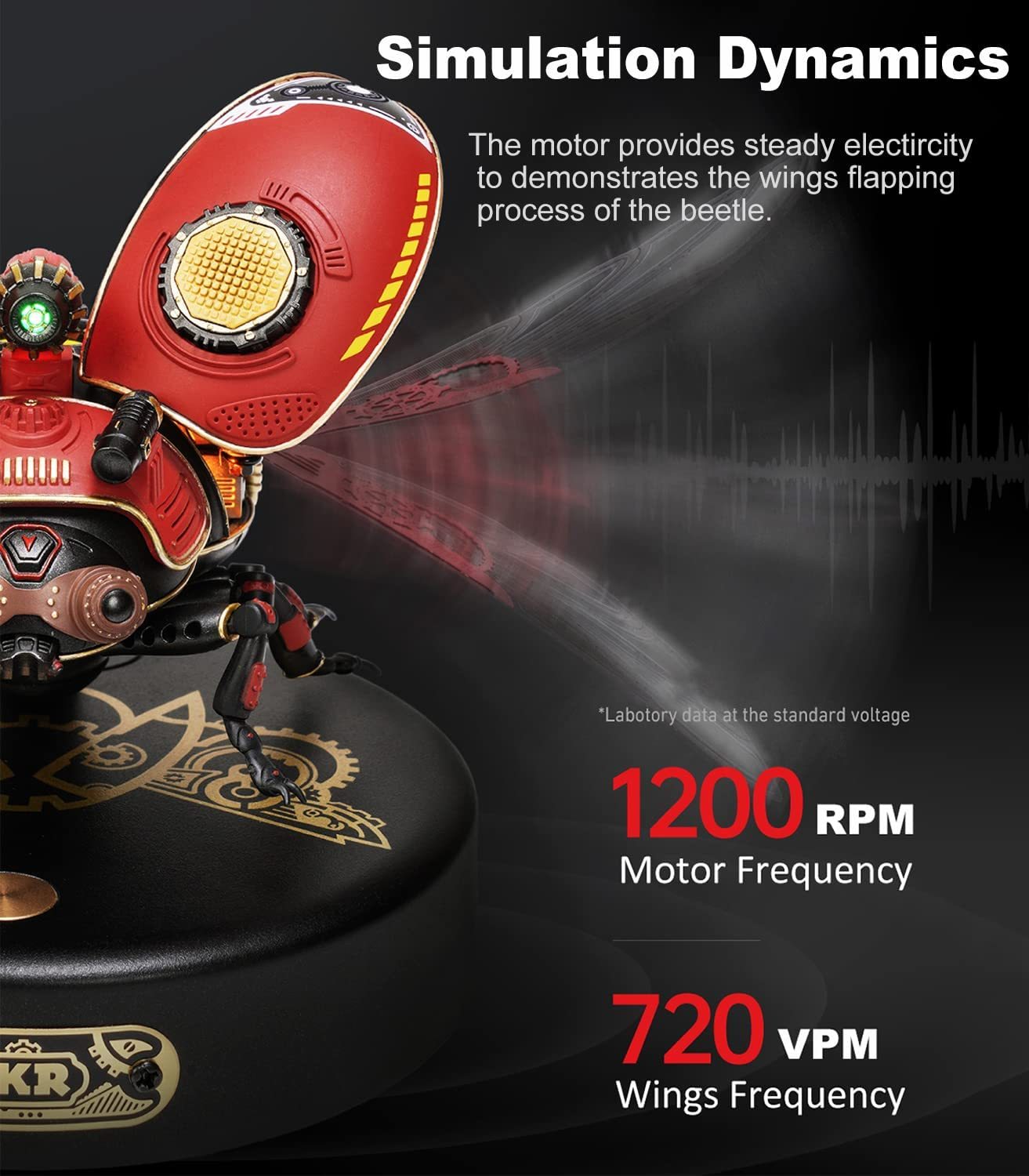 US Local Robotime Rokr Scout Beetle Metal 3D Puzzles Games Punk Style Gift For Birthday Easy Assembly Mechanical Design DIY Toys - MI02