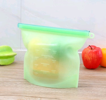 US Local Silicone fresh-keeping bag vacuum sealed bag food  storage bag refrigerator food fruit storage bag