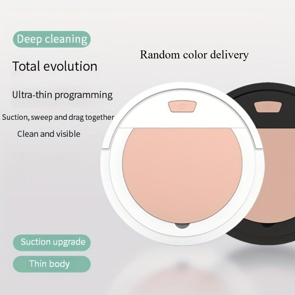 US Local Intelligent Sweeping Robot Suction Drag Integrated, Rotating Sweeping Clean No Dead Angle, Large Capacity Endurance Low Noise, Thin Body Intelligent Sweeping Machine,Random Model