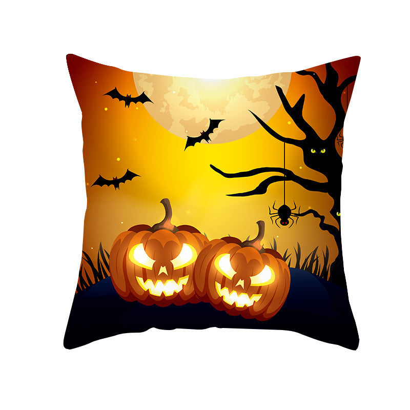 40 Style Halloween Pillowcase Pumpkin Letter Fly Velvet Pillow Cushion Cover