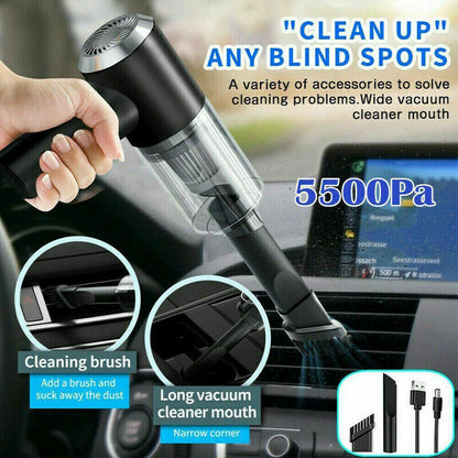 US Local Portable Car Vacuum Cleaner, Handheld Vacuum High Power Cordless, Hand Vacuum Rechargeable Easy To Clean Car Interior, Desktop, Sofa, Keyboard, Drawer And Crevices, Small Spaces