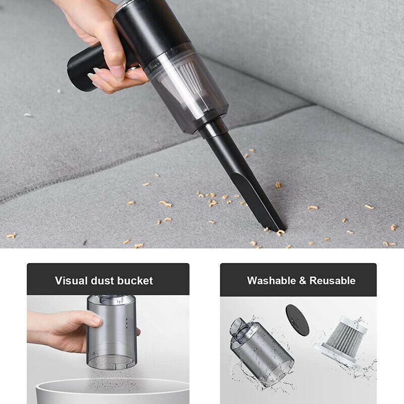 USA Local Portable Car Vacuum Cleaner, Handheld Vacuum High Power Cordless, Hand Vacuum Rechargeable Easy To Clean Car Interior, Desktop, Sofa, Keyboard, Drawer And Crevices, Small Spaces