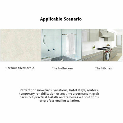 US Local Power Shower Grip Handle Bathroom Suction Grab Bar Safety Rail Tub Bath Vacuum