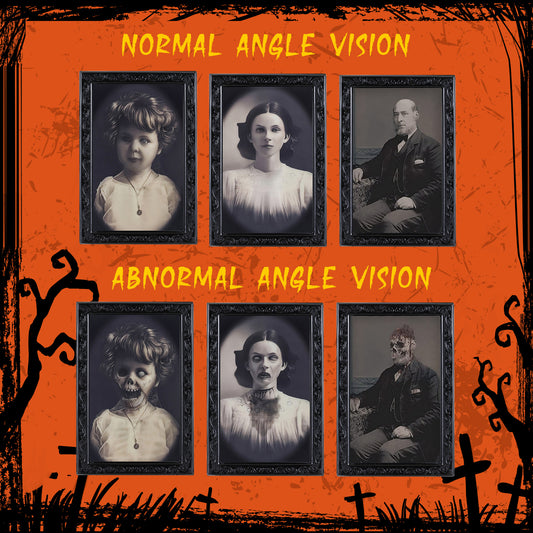 USA Local Halloween Decoration 3D Changing Face Moving Picture Frame Portrait Horror For Horror Party Decors Home Decorations
