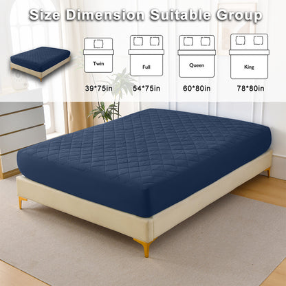 US Local Diamond Grid Ultrasonic Waterproof Mattress Protector