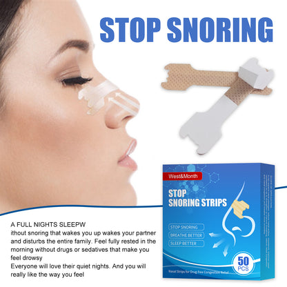 US Local West&Month Nasal Ventilator Nasal Strip Anti-snoring Unclogging Airway Anti-snoring Stop Snoring Strip Care